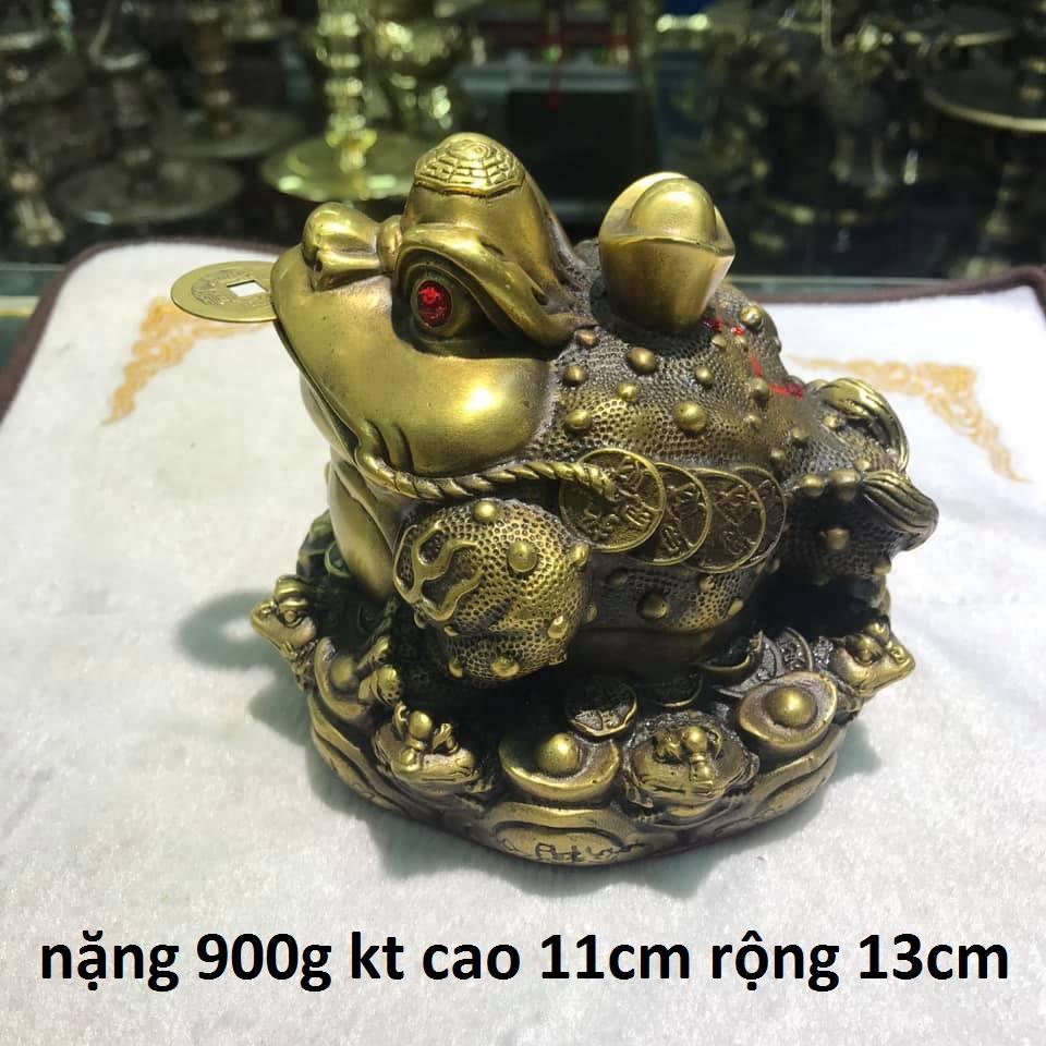 Cóc 3 chân ngậm tiền (Thiềm thừ) bằng đồng vàng