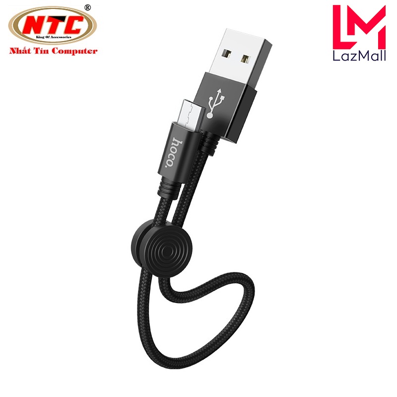 Cáp sạc nhanh và truyền dữ liệu cổng microusb hoco x35 2.4a hỗ trợ qc3.0 dài 25cm - nhat tin authorised store