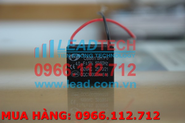[HCM]Tụ điện CBB61 4uF ±5% 450VAC Dây cắm