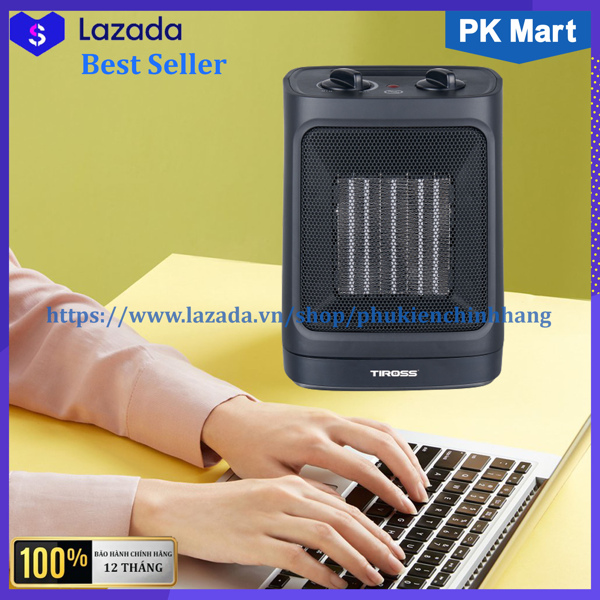 Quạt sưởi gốmTiross 9442 2000W
