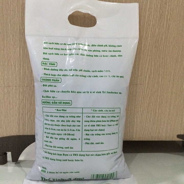 [HCM][ TÚI 2KG ] ĐẤT SẠCH HỮU CƠ: Sạch Mầm Bệnh Giàu Vi Sinh Cho Cây Và Đất