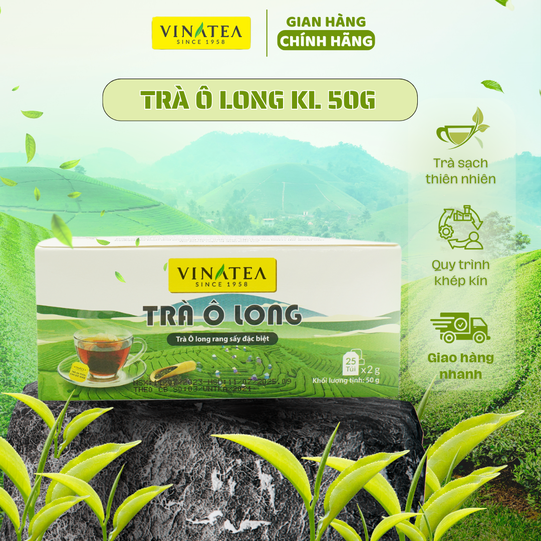 Trà Vinatea Oolong túi lọc 50g