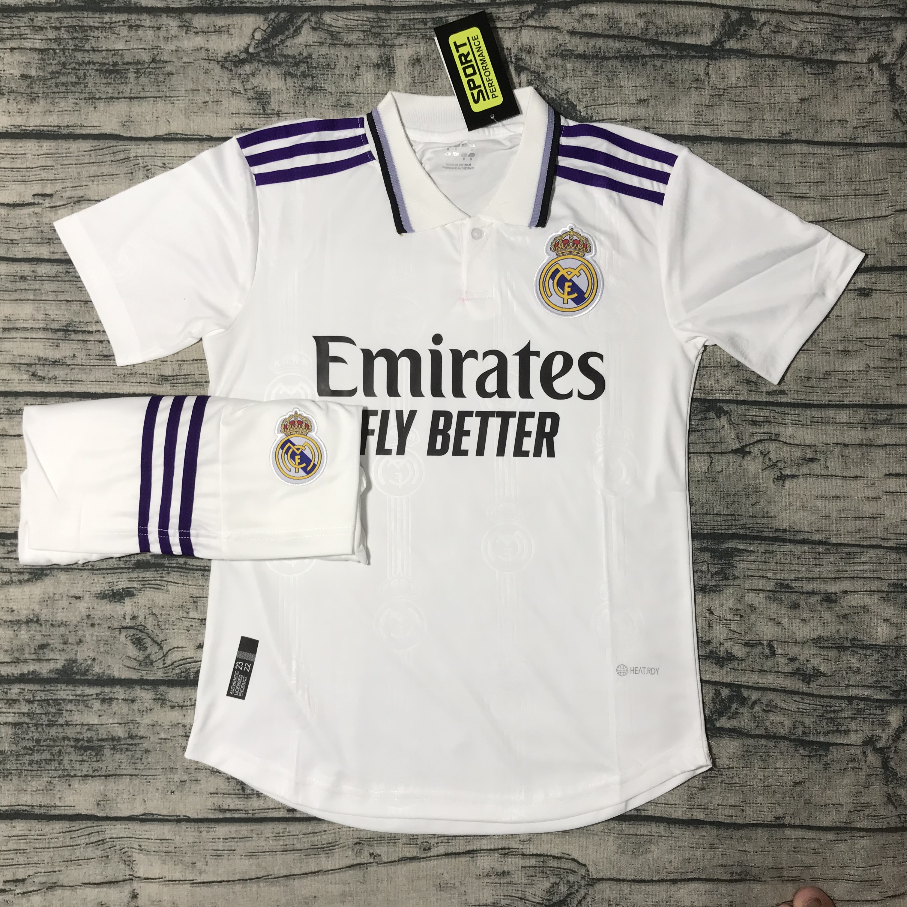 Áo Bóng Đá CLB Real Madrid-Trắng -Thun Thái Cao Cấp