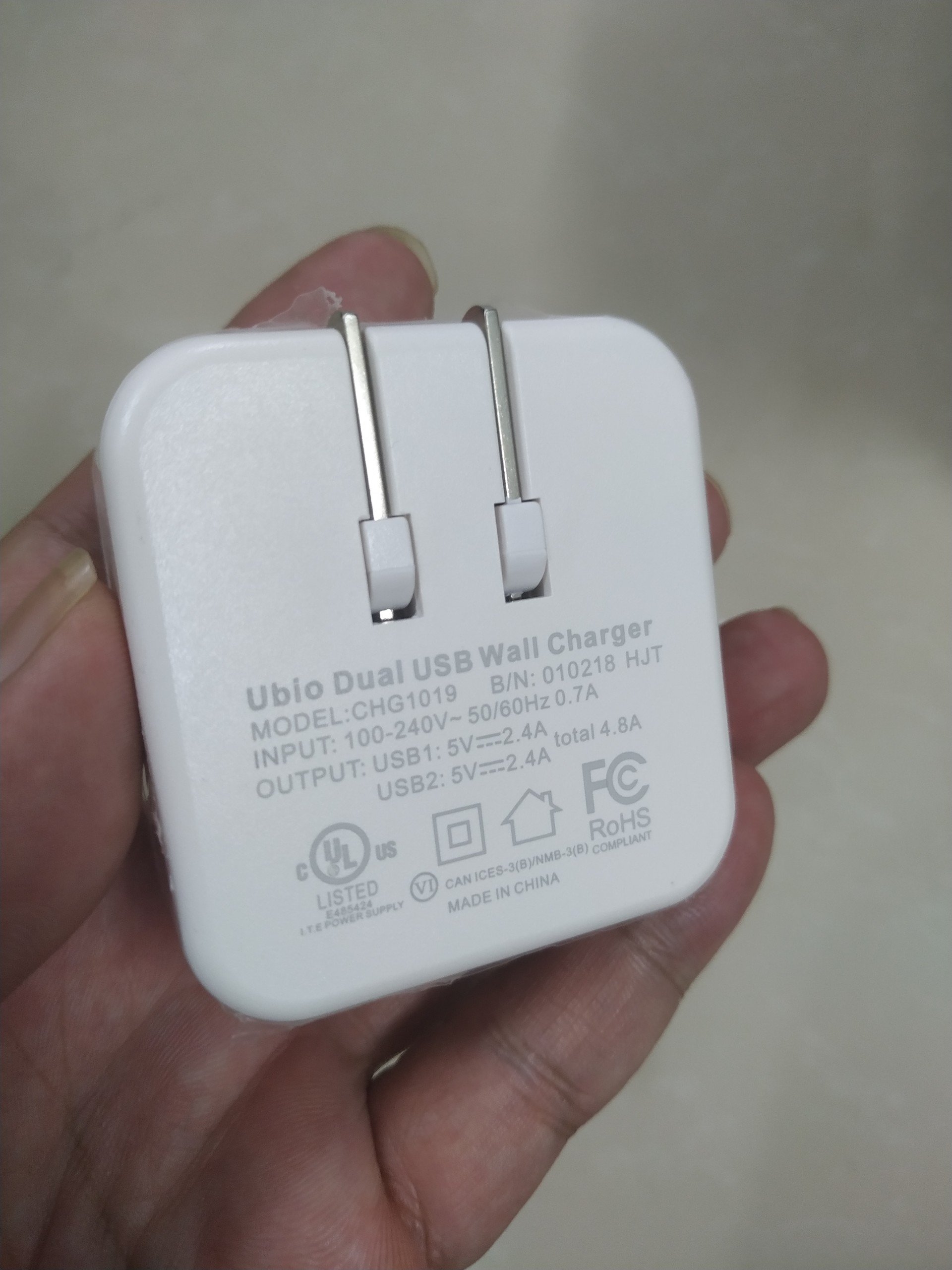 Cốc Sạc NHANH 2 Cổng Ublo Dual USB Wall Charger