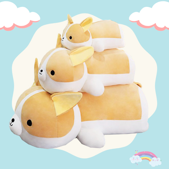 [HCM]Gấu Bông Chó Corgi Nằm Mông To Dễ Thương 2 Size