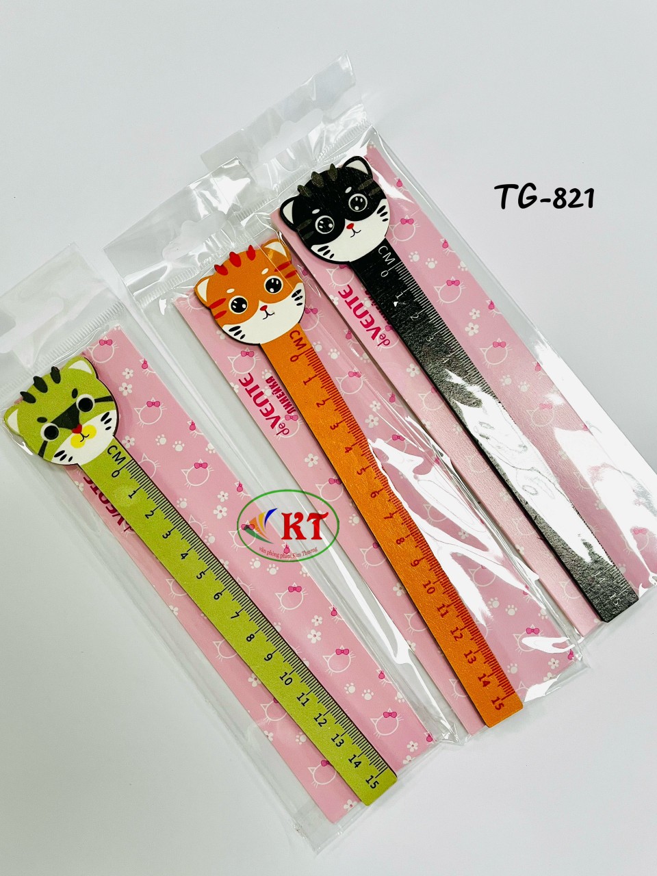 Combo 3 cây thước gỗ thú nhỏ (TG-821)