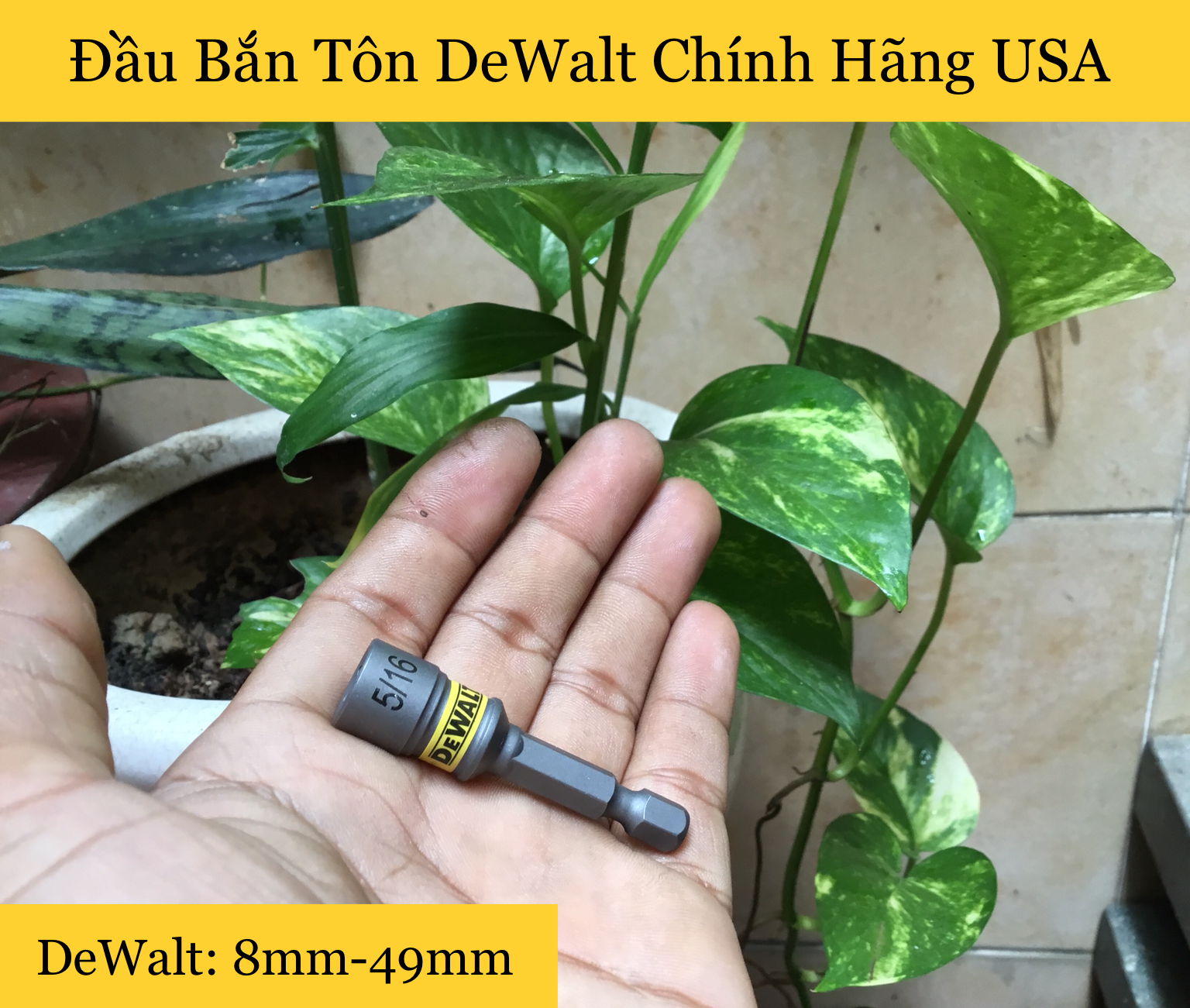 Đầu bắn tôn dewalt chính hãng usa 8mm-5cm
