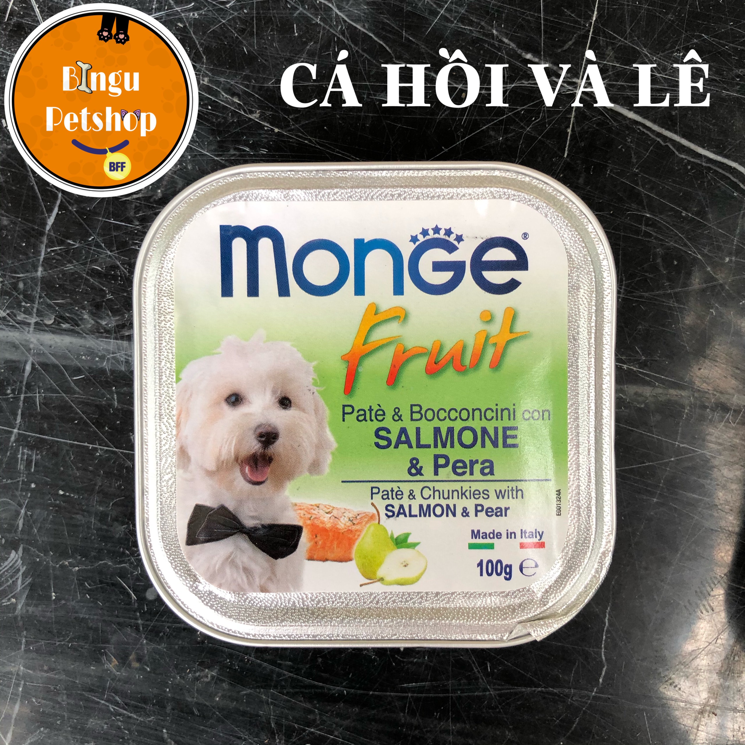 THỨC ĂN PATE Ý MONGE CAO CẤP CHO CHÓ 100G [ĐỦ VỊ]
