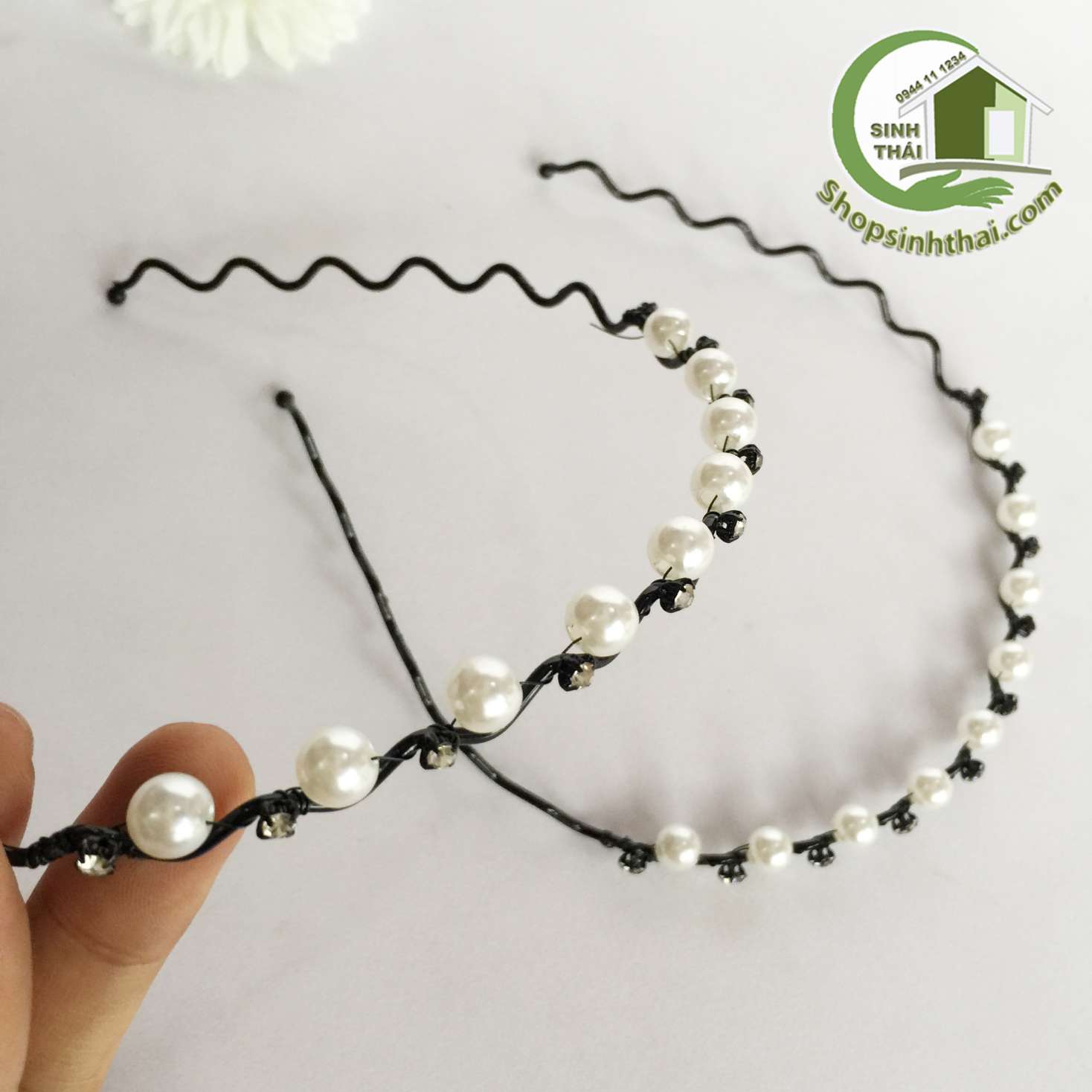 [HCM]Băng đô - bờm cài tóc lượn sóng đính ngọc trai