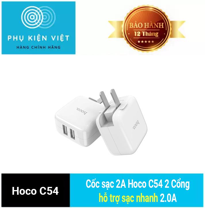 [HCM]Cốc sạc 2A Hoco C54 2 Cổng