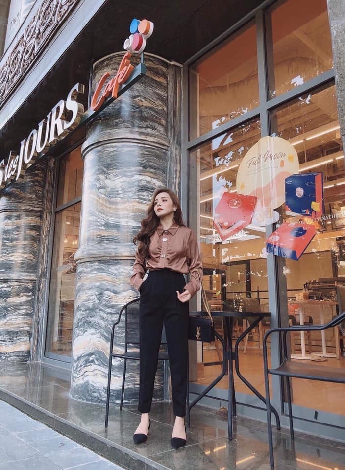 Quần Baggy Cúc Bọc Cao Cấp