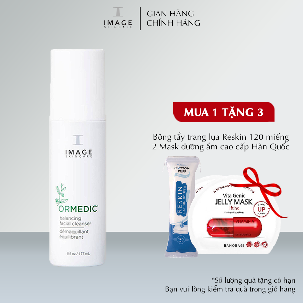 Sữa rửa mặt cân bằng cho da nhạy cảm Image Skincare Ormedic Balancing Facial Cleanser 177ml - Image Skincare Official Store