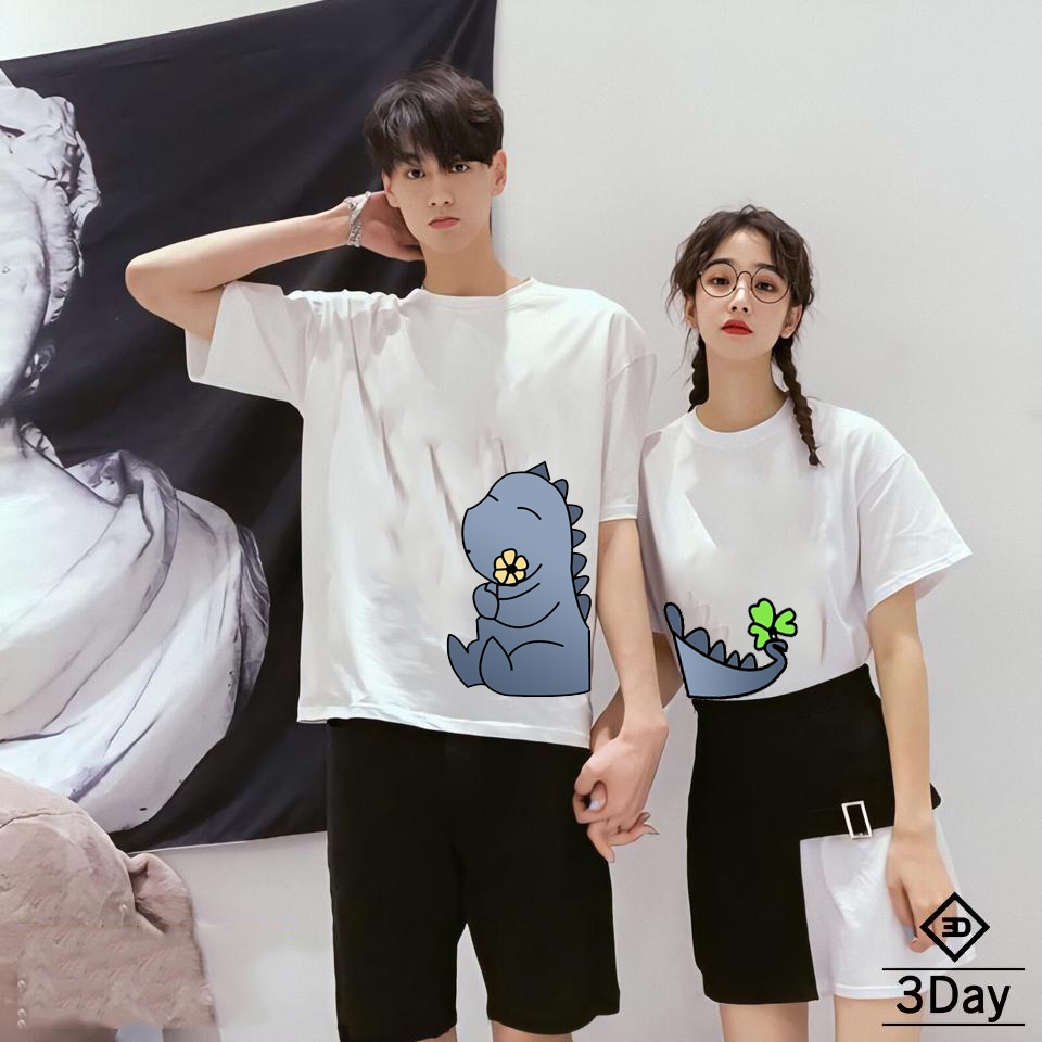 Áo đôi khủng long cá tính dễ thương