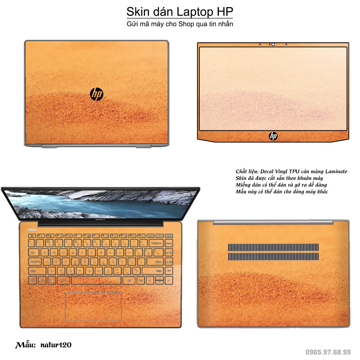 Decal Skin dán Laptop HP mẫu thiên nhiên (inbox mã máy cho shop)