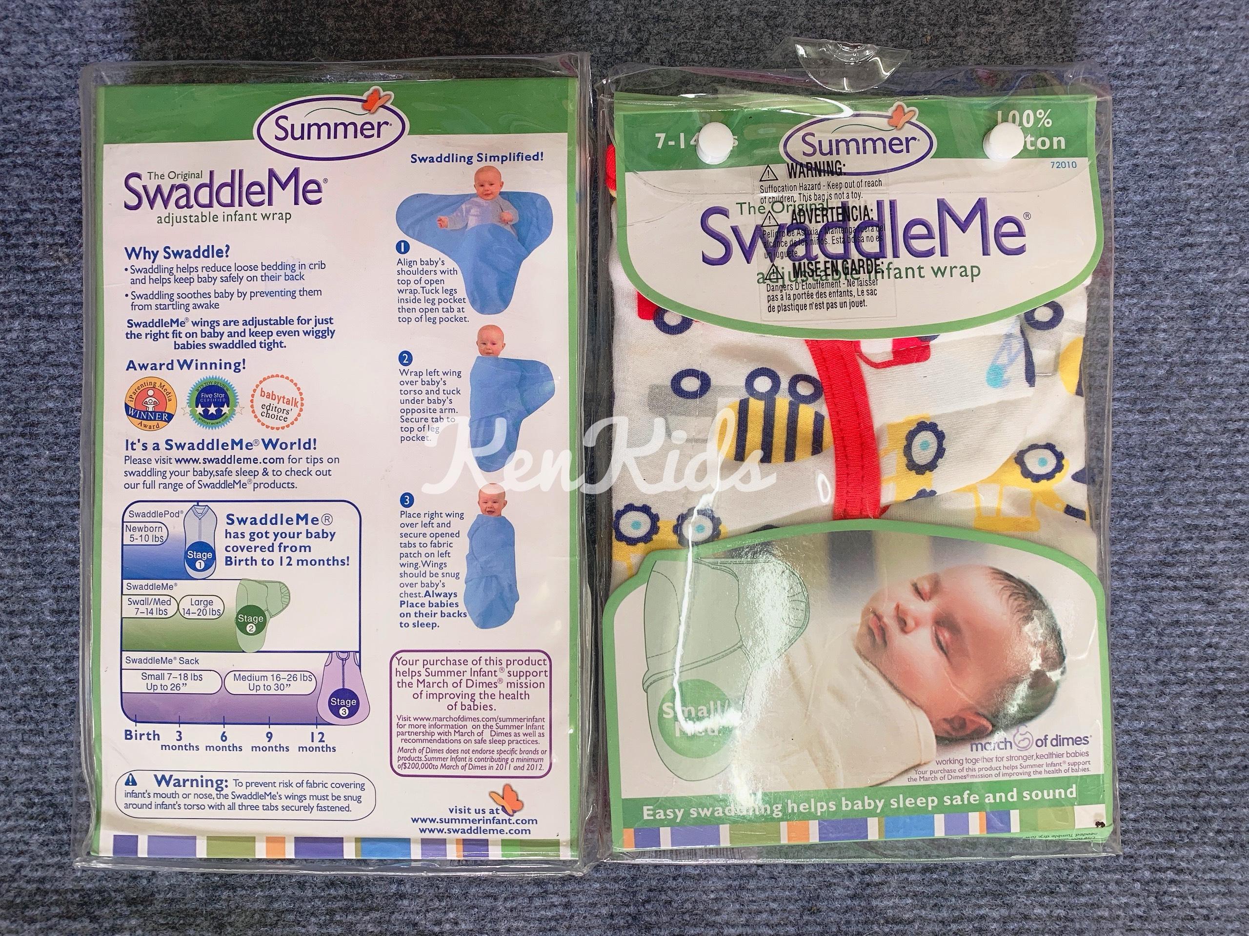 Ủ kén cotton sơ sinh Summer SwaddleMe (loại 1)