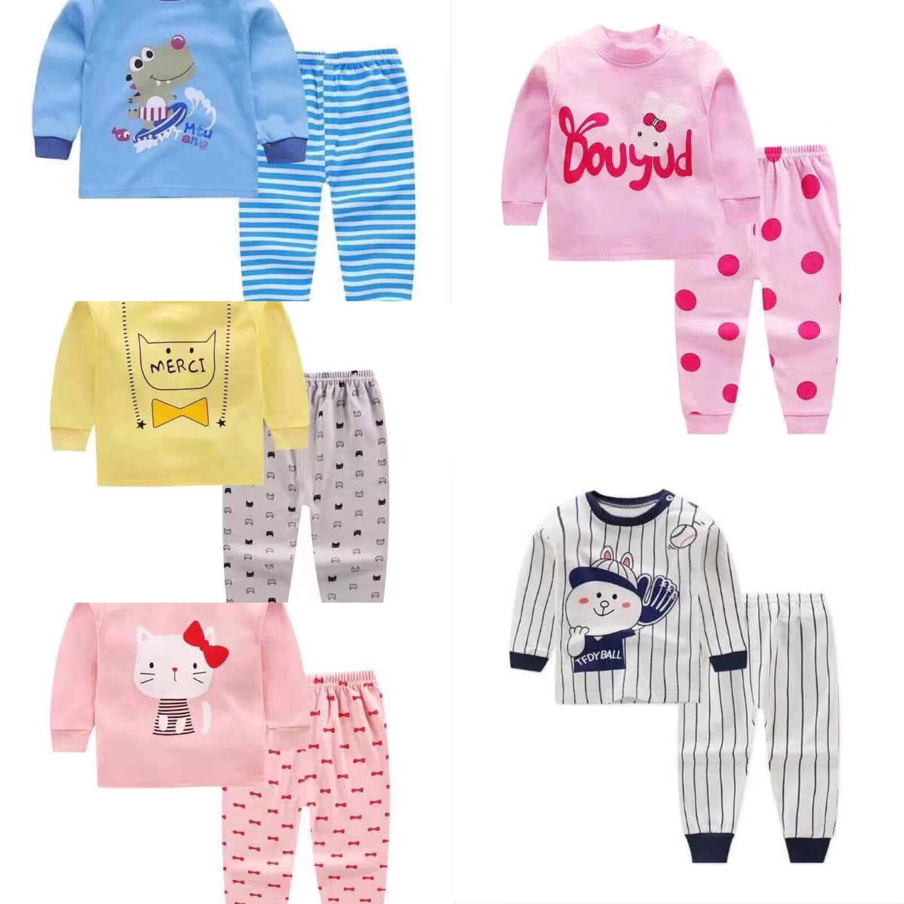 [HCM]Set bộ bé trai/bé gái - Bộ cotton mịn đẹp