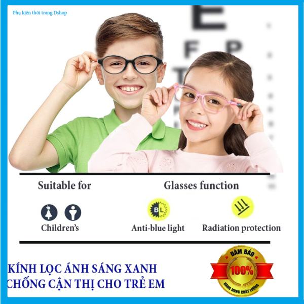 Mua Kính chống cận thị cho trẻ từ 3 đến 15 tuổi, kính học online cho trẻ em, mắt kính lọc ánh sáng xanh bảo vệ mắt khi chơi điện thoại, xem máy tính, kính trẻ em, tròng kính không độ