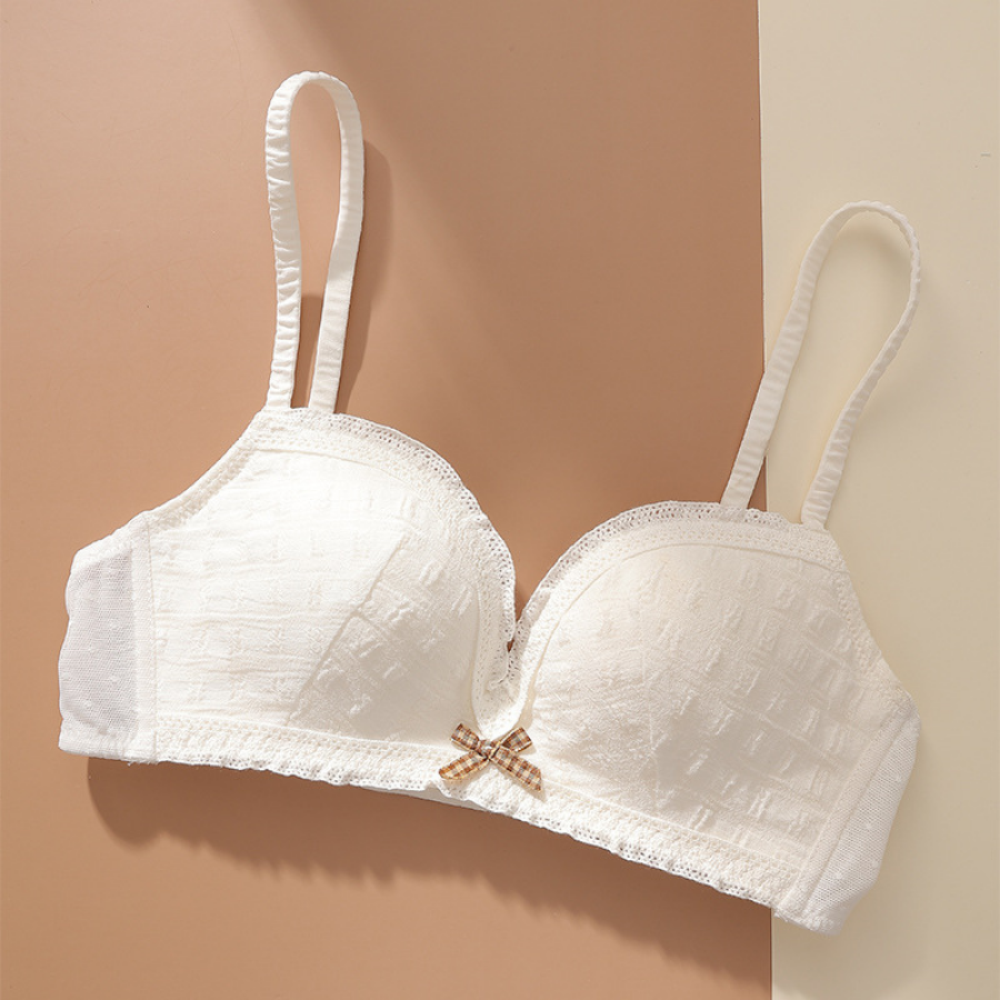 Áo bra cotton phối su mềm mại họa tiết caro xinh xắn dan l&u 0222