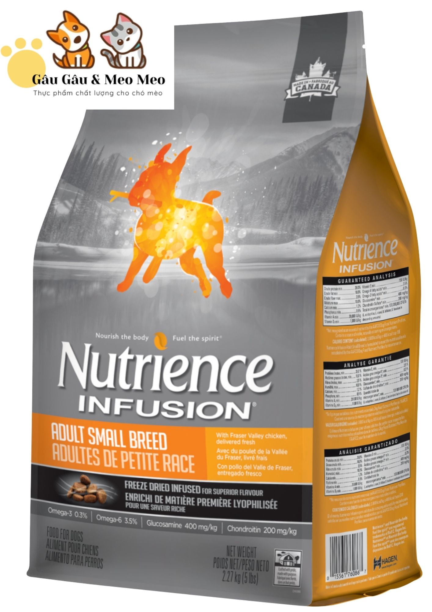 Nutrience Thức ăn chó Bao 500g