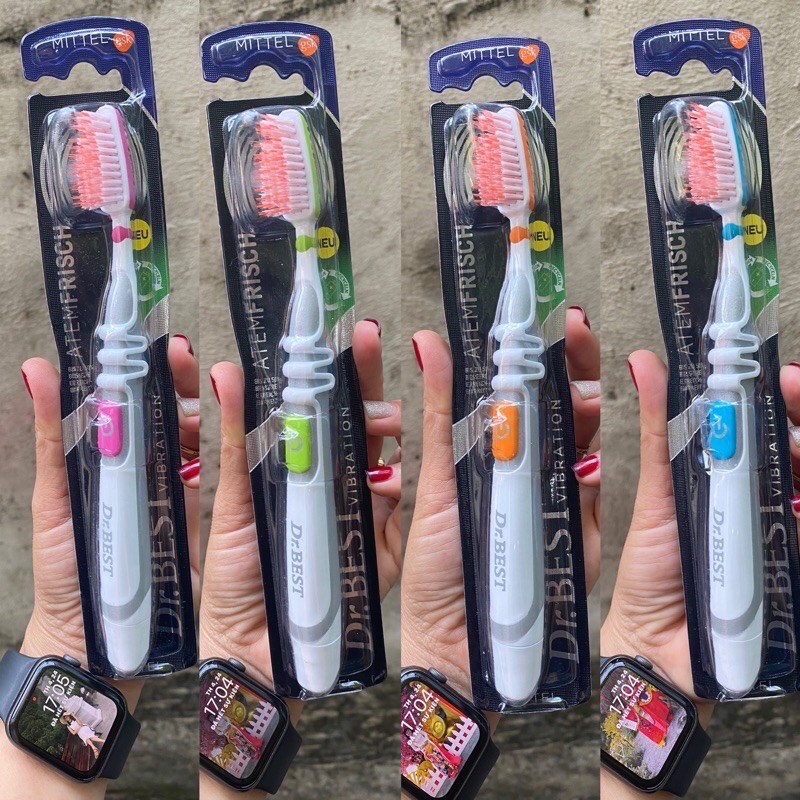 BÀN CHẢI ĐÁNH RĂNG CHẠY PIN DR. BEST VIBRATION POLIMED 🇩🇪🇩🇪🇩🇪 Xuất xứ: Hãng DR. BEST - CHLB Đức
