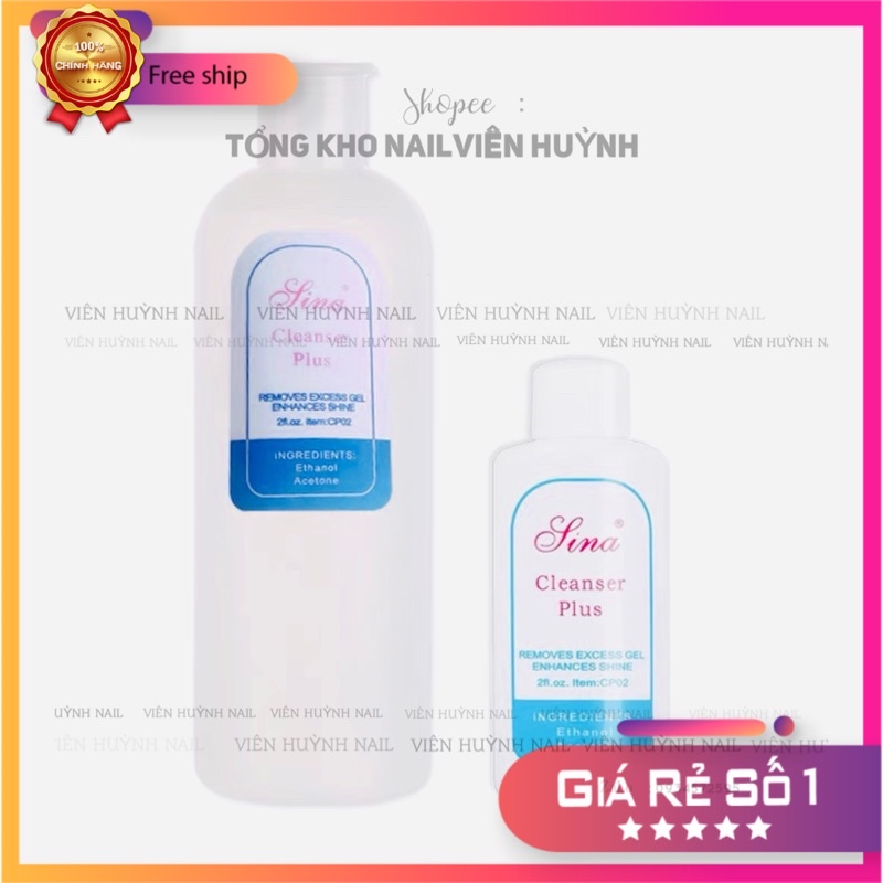 Nước lau gel Sina (200ml)  nước rửa cọ  lau móng