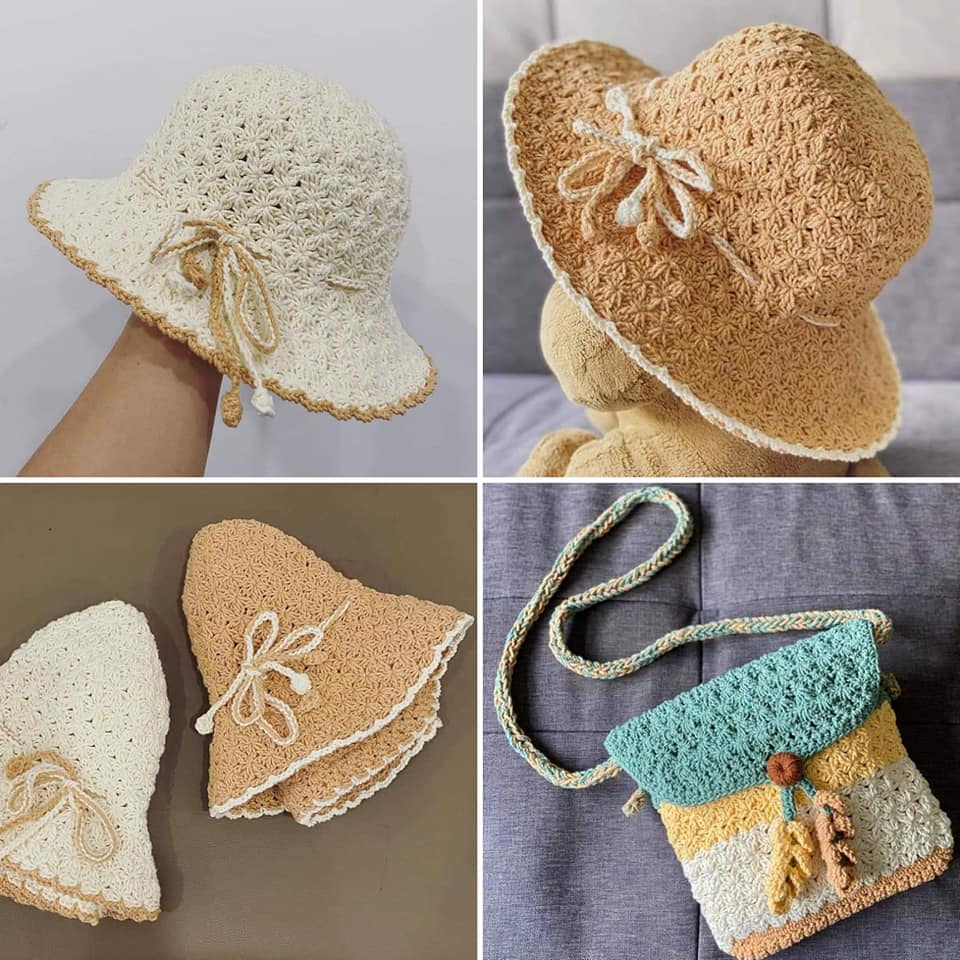 Sợi simply Craft yarn VN móc túi xách, túi tote, mũ nón cứng cáp, chắc chắn, màu sắc mộc mạc, tự nhiên 150g xuất xứ Việt Nam