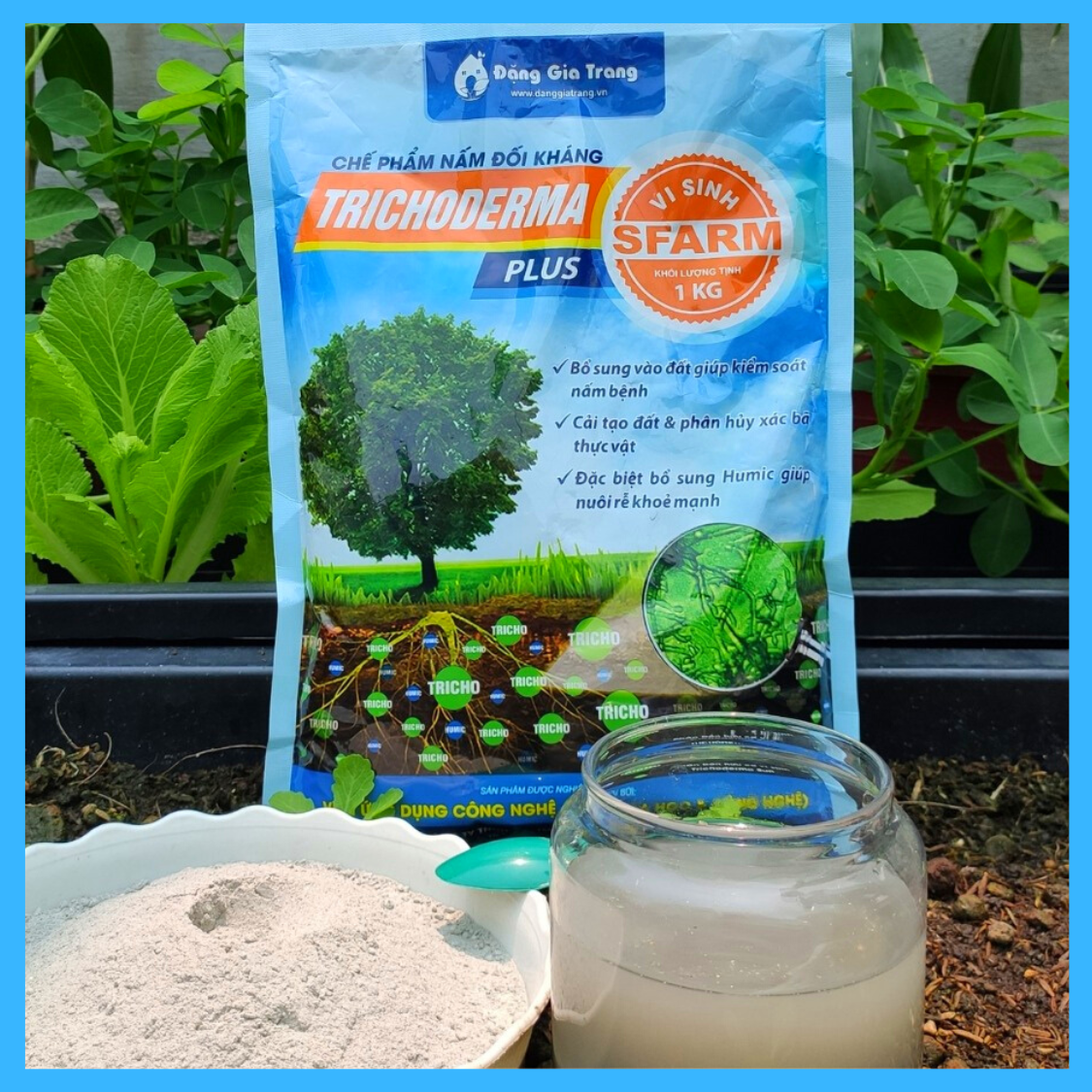 Chế Phẩm Vi Sinh TRICHODERMA Plus Cao Cấp Chuyên Ủ Phân Hữu Cơ Cho Mọi Cây Trồng Và Rau Sạch (Gói 1Kg)