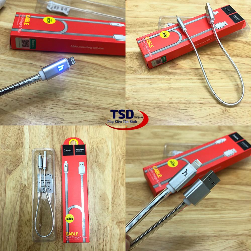 Dây cáp sạc Lightning Hoco UPL12 30cm