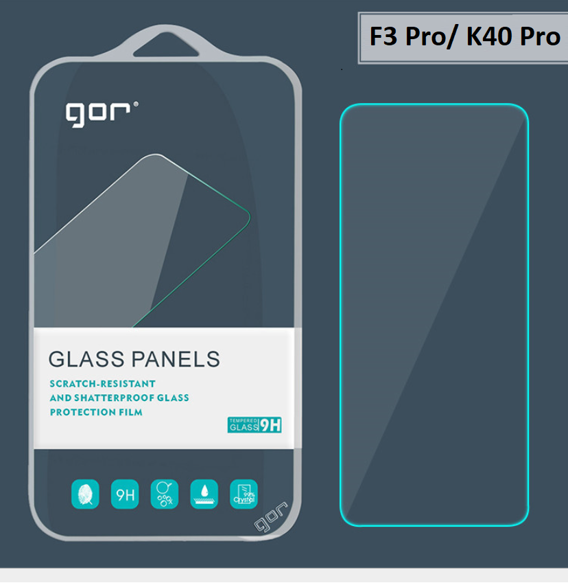 Kính Cường Lực GOR Poco X3 NFC/ X3 Pro/ X3/ X3 GT, Poco F2 Pro, Poco F3/ F3 GT, Poco M3/ M3 Pro 5G Trong Suốt, 9H Vát 2.5D - Chính hãng Gor +( Tặng keo mép)