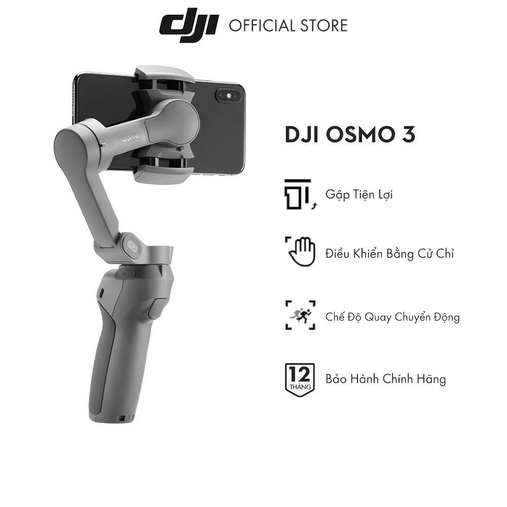 [FreeshipMAX] DJI Osmo Mobile 3 Combo - Gimbal Chống Rung Điện Thoại Hàng Chính Hãng - Bảo hành 12 tháng