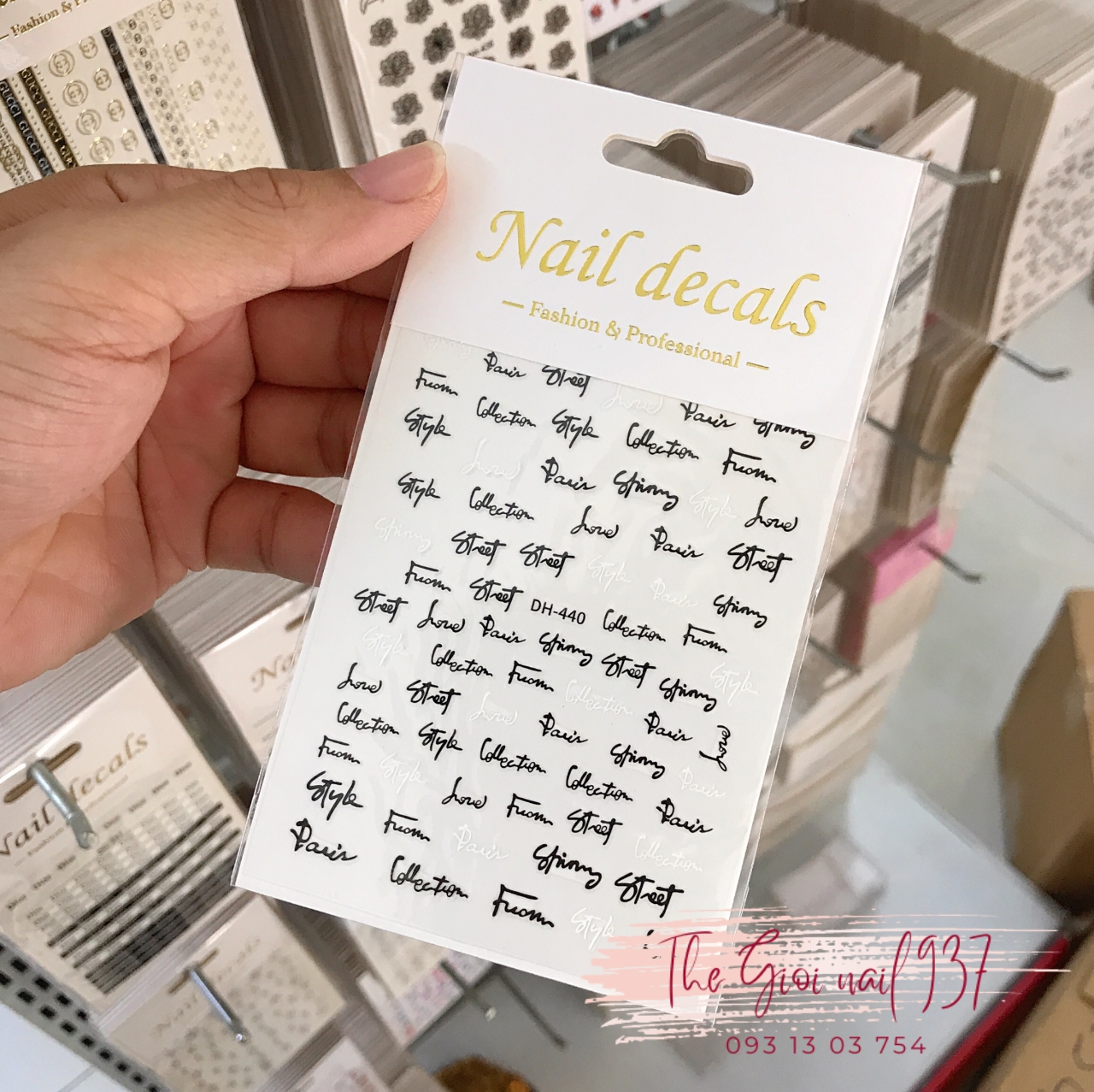Nail sticker thương hiệu dán móng tay - Chân - Sticker dán móng thương hiệu - Miến lớn - TGN937