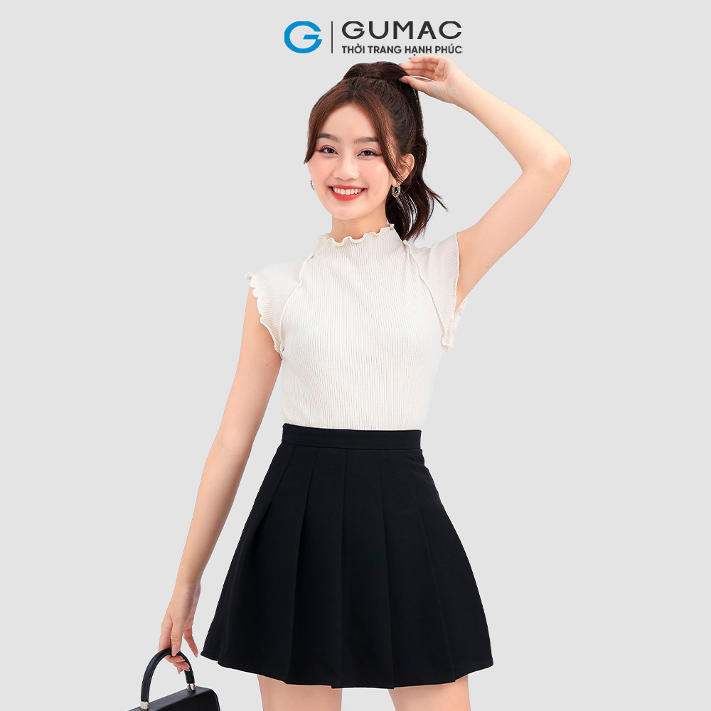 Chân váy A xếp ly thời trang GUMAC VC12051
