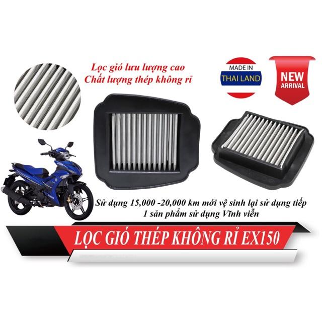 Lọc gió thép độ cho Exciter 150, vệ sinh xài vĩnh viễn