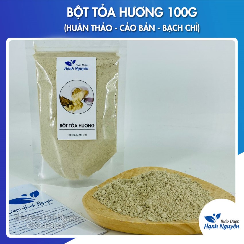 Combo bột bạch chỉ, huân thảo, cảo bản 100g, bột tỏa hương thơm tự nhiên, giảm mùi hôi cơ thể