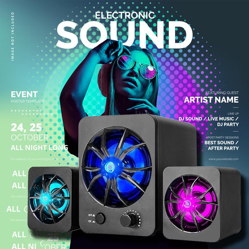 Loa máy tính Gaming cực chất D207 SADA ( Kết nối Bluetooth,Led)