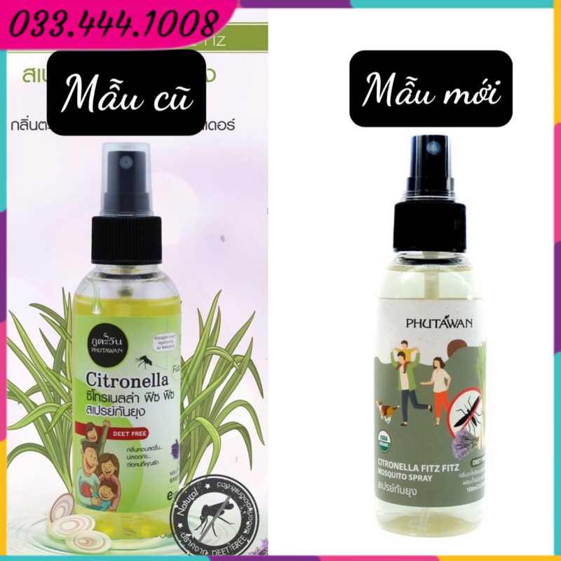Xịt chống muỗi Citronella Phutawan Thái Lan 100ml - Gò Vấp