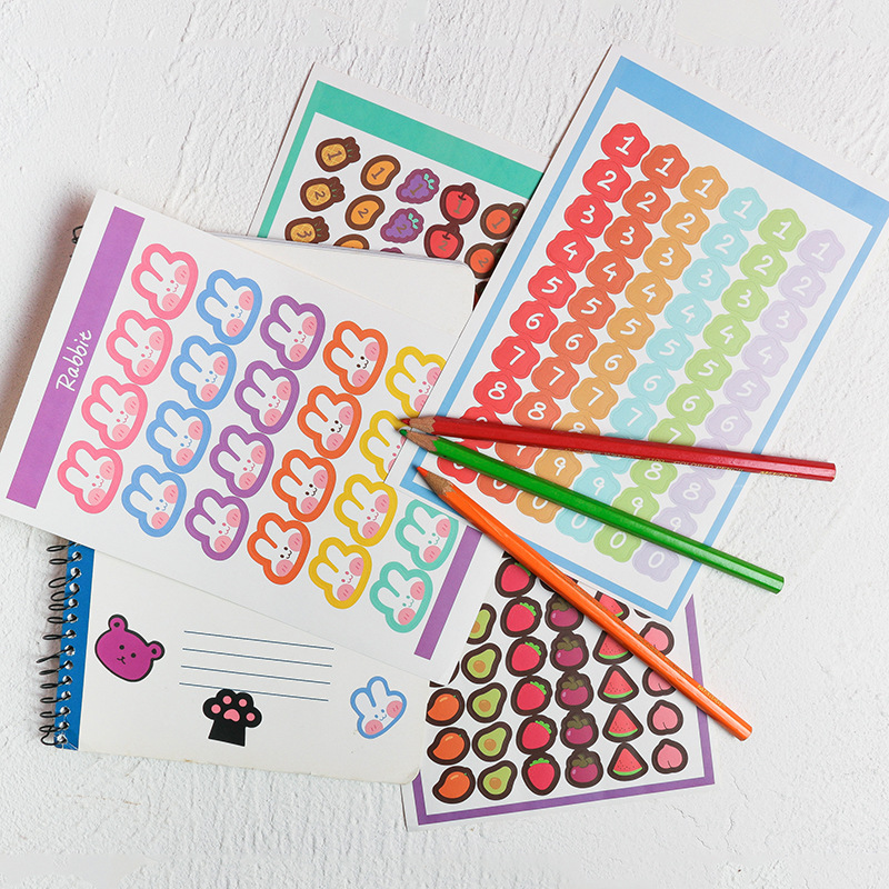 Sticker Nhãn Dán Sổ Ghi Chú, Giấy Dán Trang Trí