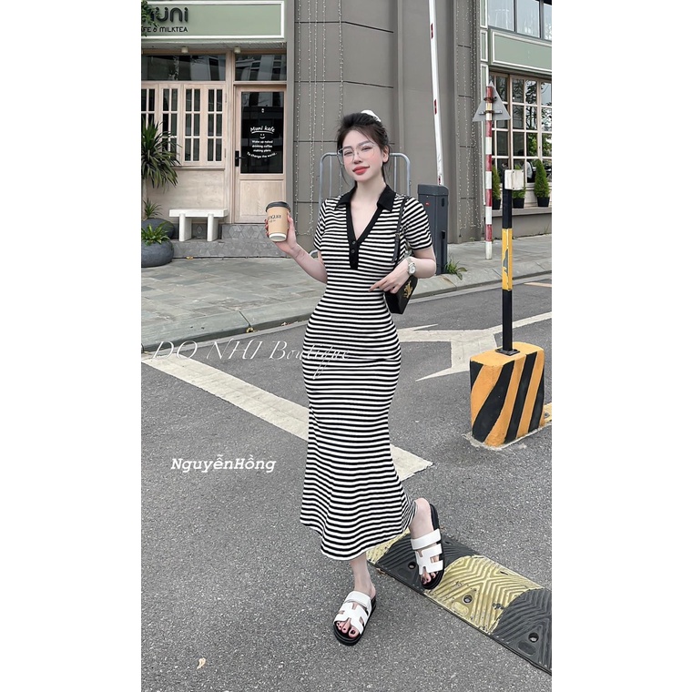Váy body cổ bẻ đuôi cá DN727