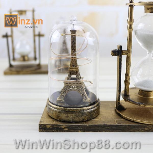[FREESHIP MAX 15K][HCM]Quả cầu đèn led tháp Eiffel và đồng hồ cát