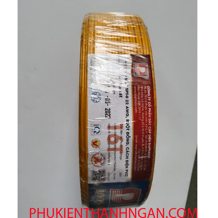 DÂY ĐIỆN ĐÔI DAPHACO 2 X 0.5 CUỘN 100M