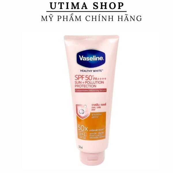 Vaseline dưỡng thể 50x dưỡng trắng da toàn thân Vaseline 50X Healthy Bright SPF50+ PA++++ 320ml Thái Lan - Utima shop giá rẻ