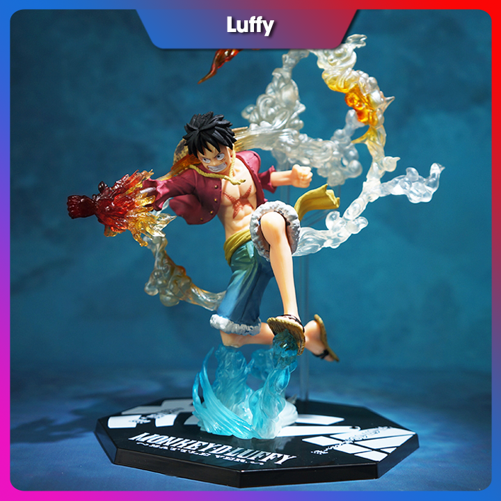 Hàng loại 1  Mô Hình OnePiece Luffy nika gear 2 dáng đứng siêu ngầu 2 đầu  thay thế có led usb  ko có dây sạc  cao 40cm nặng 2500g 