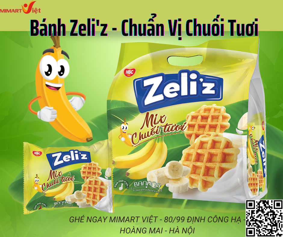 BÁNH ZELI'Z CHÀ BÔNG 3 VỊ GÓI 156G