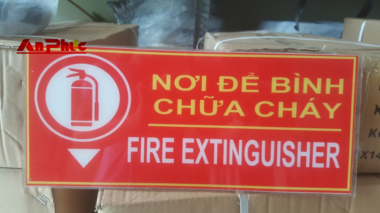 Bảng nơi để bình chữa cháy bằng mica