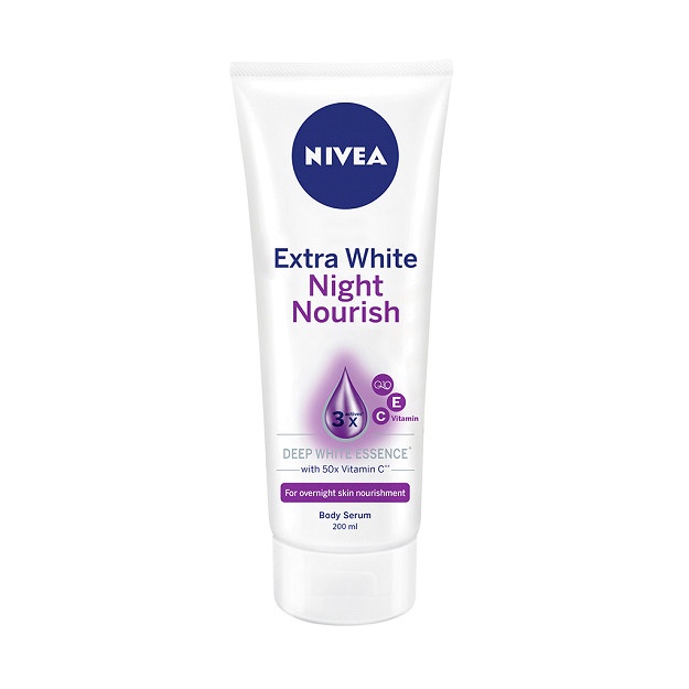 Nivea body serum night whitening serum Nivea extra white Repair & protect serum SPF50/Nivea night vision serum-Bao F store200ml