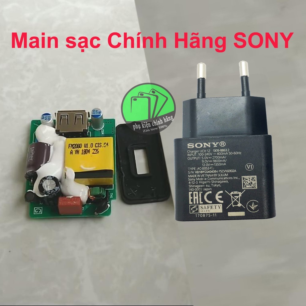 Bộ sạc nhanh 3.0 SONY UCH12 (Quick Charge 3.0), Type -C - BH 2 năm