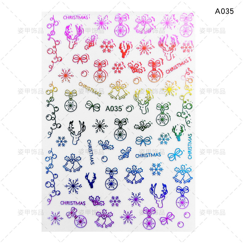 Sticker Trang Trí Móng Noel Siêu Đẹp A