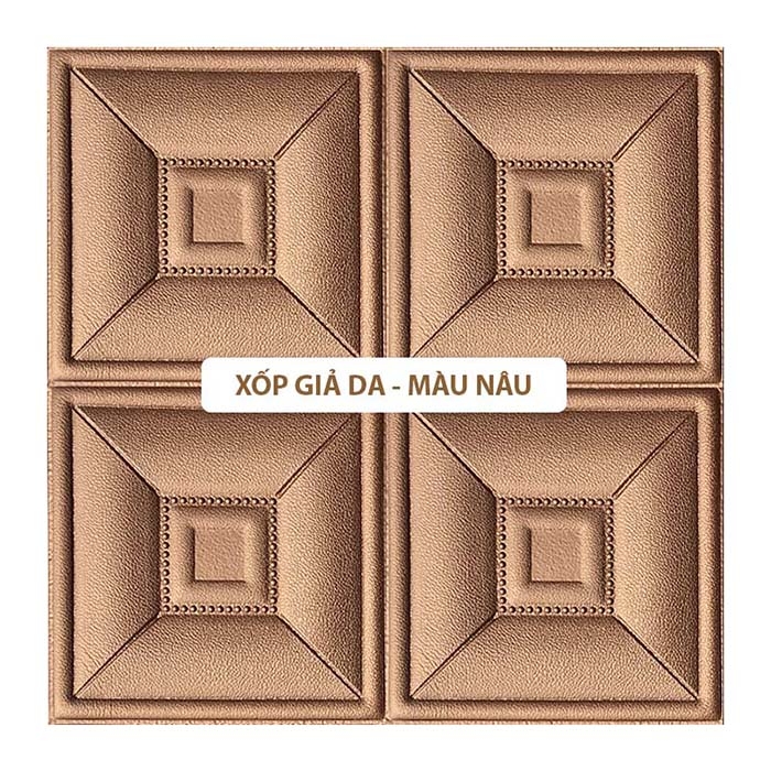 Xốp dán tường 3D giả da