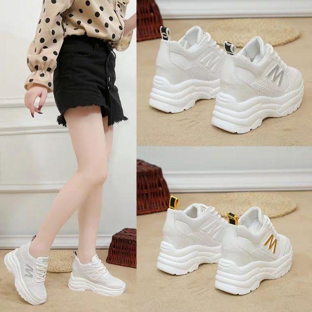 giày thể thao nữ độn đế chữ M hót