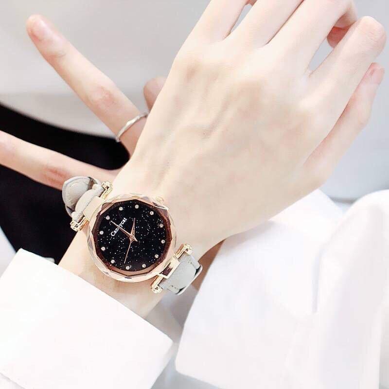 Đồng hồ thời trang nữ Candycat dây da nhung MS785